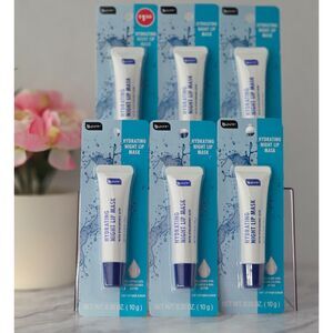 B.Pure Hydrating Night Lip Mask 6 Pack Hyaluronic Acid Shea Butter 0.35 oz